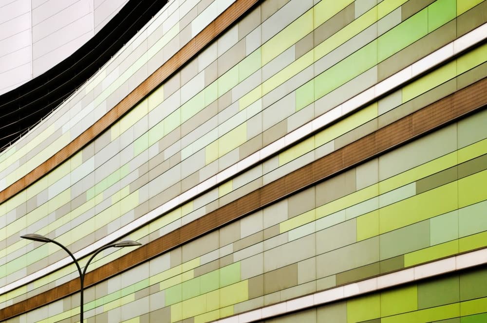 Modern Green Facade by Linda Wride — canvas wall art