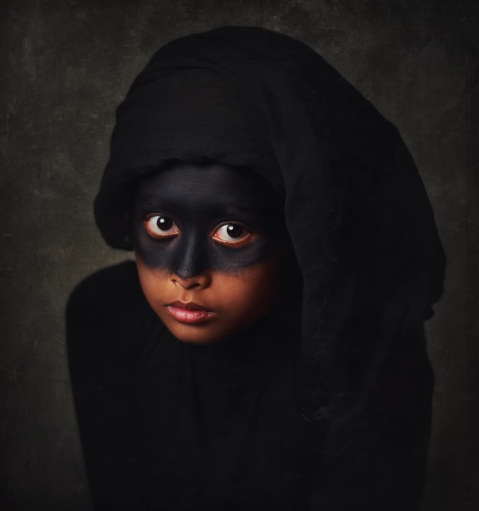 Intense Black Mask by Hari Sulistiawan — canvas wall art