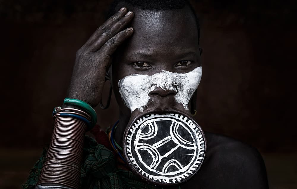 Ethiopian Mursi Woman by Joxe Inazio Kuesta Garmendia — canvas wall art