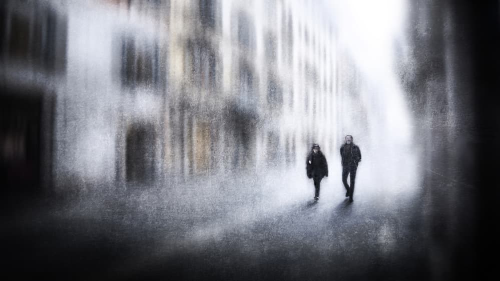 Blurred City Walk by Nicodemo Quaglia — canvas wall art