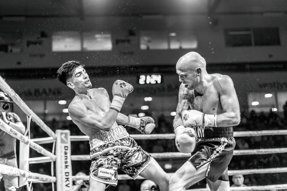 Intense Boxing Match by Jørgen Sørensen — canvas wall art