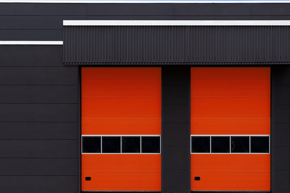 Modern Orange Garage Doors by Theo Luycx — canvas wall art