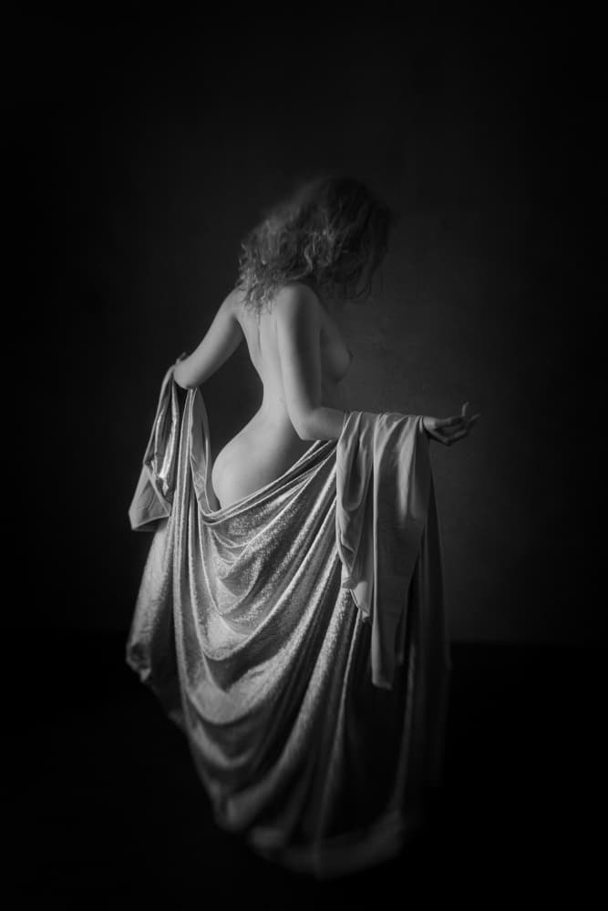 Sensual Draped Figure by Mel Brackstone — canvas wall art