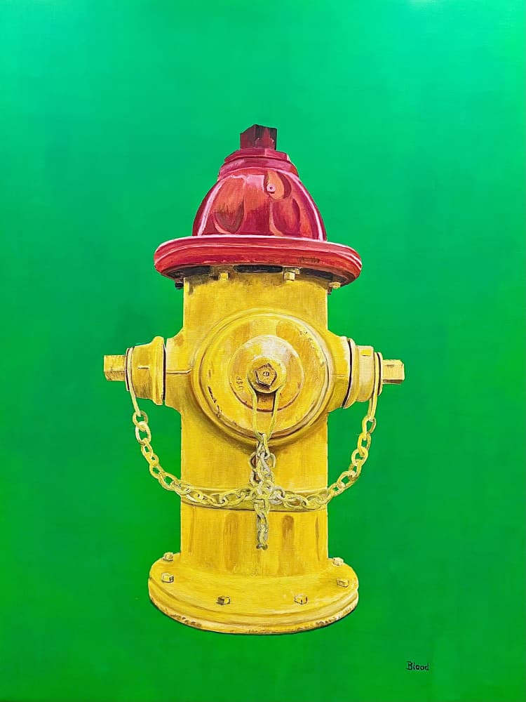 Yellow Fire Hydrant by Tom Blood — canvas wall art