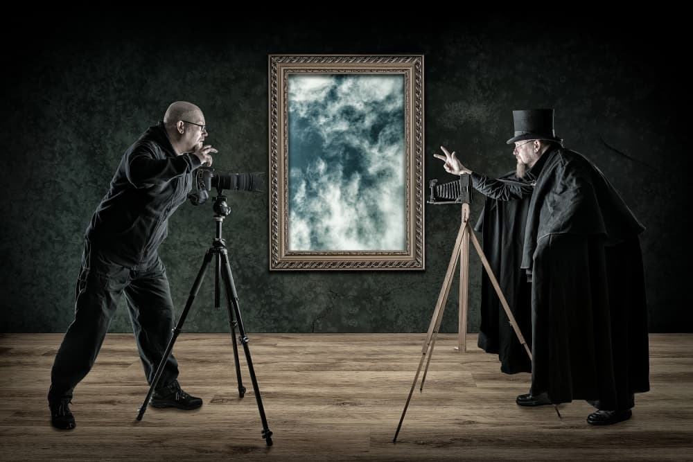 Photographic Eras Collide by Petri Damstén — canvas wall art