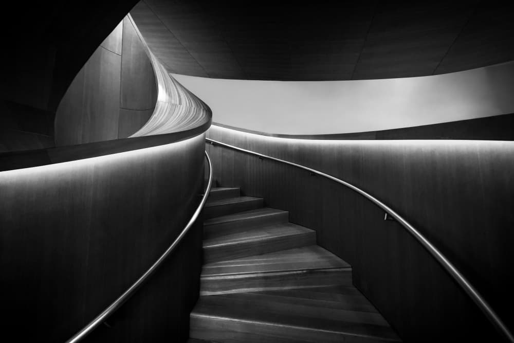 Sleek Modern Stairs by Steven Zhou — canvas wall art