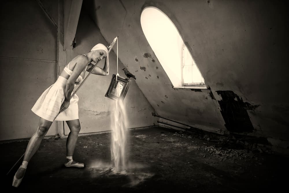 Surreal Attic Ballerina by Christine von Diepenbroek — canvas wall art