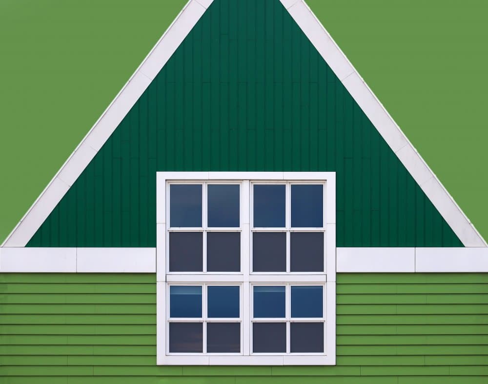 Modern Green Dormer by Hans-Wolfgang Hawerkamp — canvas wall art
