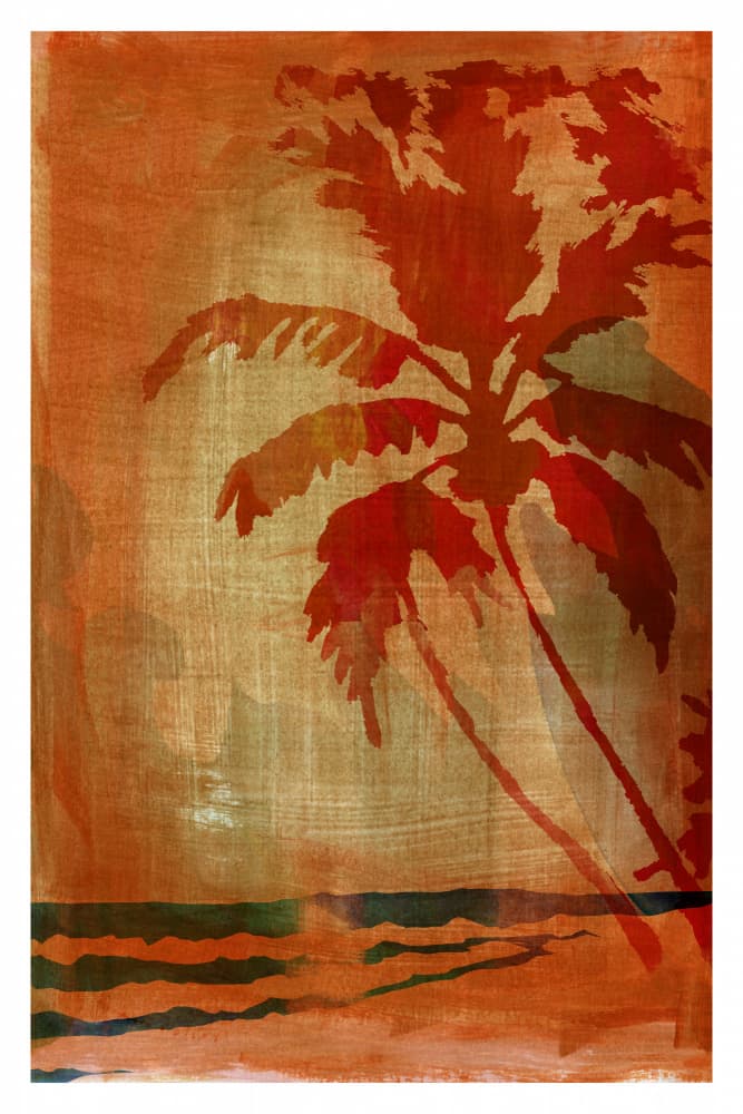 Tropical Beach Sunset by casa cartissi — canvas wall art