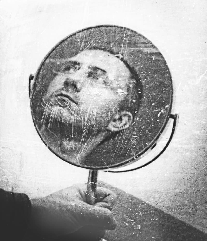 Man's Reflection by Emilian Avramescu — canvas wall art