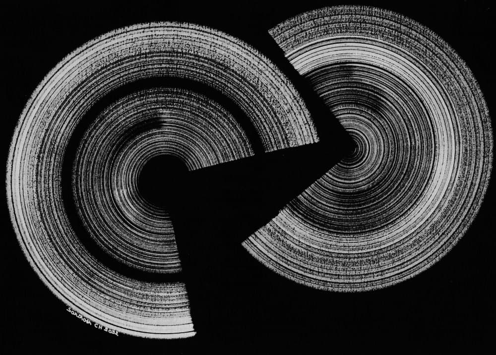 Intertwined Abstract Circles by Santhosh ch — canvas wall art