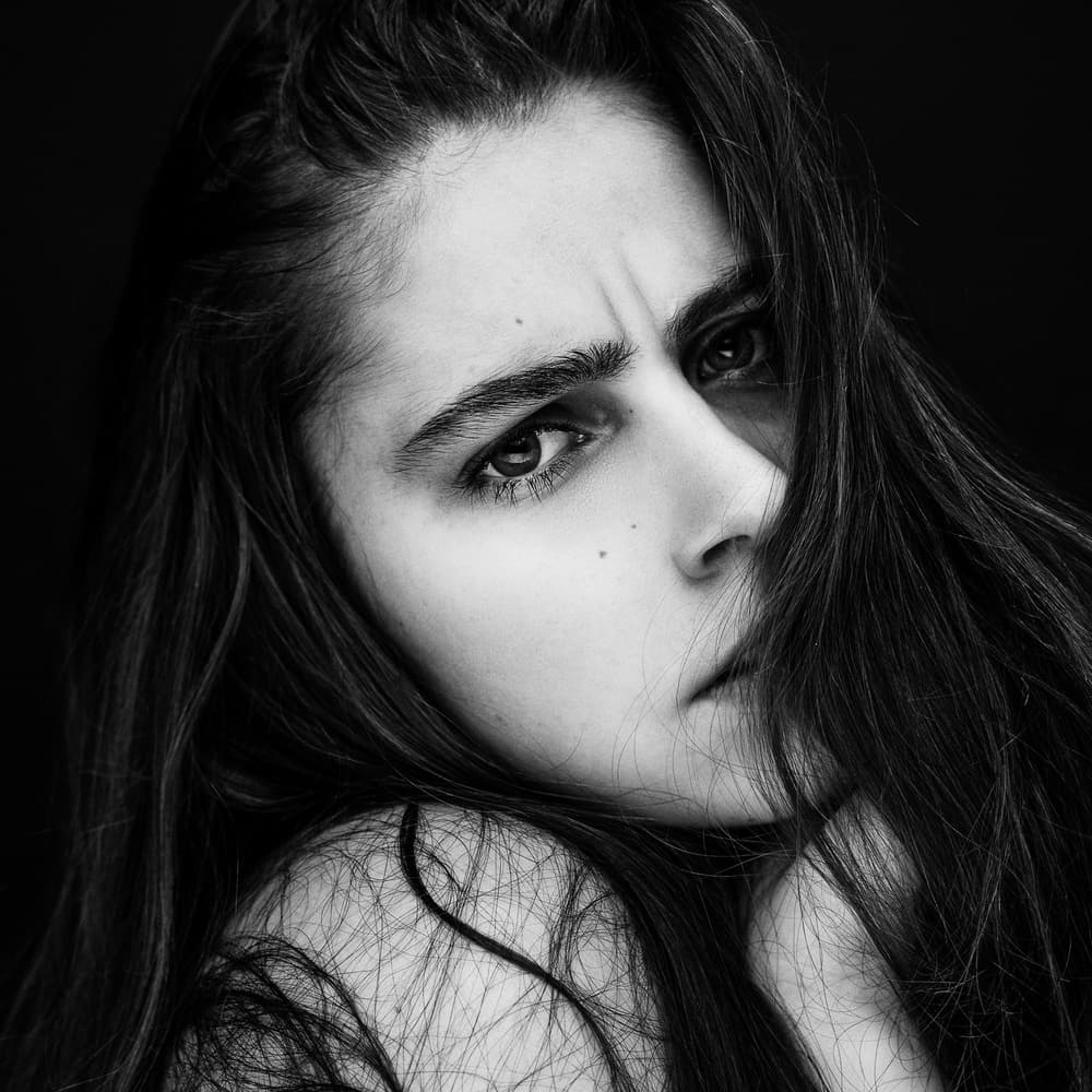 Intense Gaze Portrait by Martin Krystynek MQEP — canvas wall art