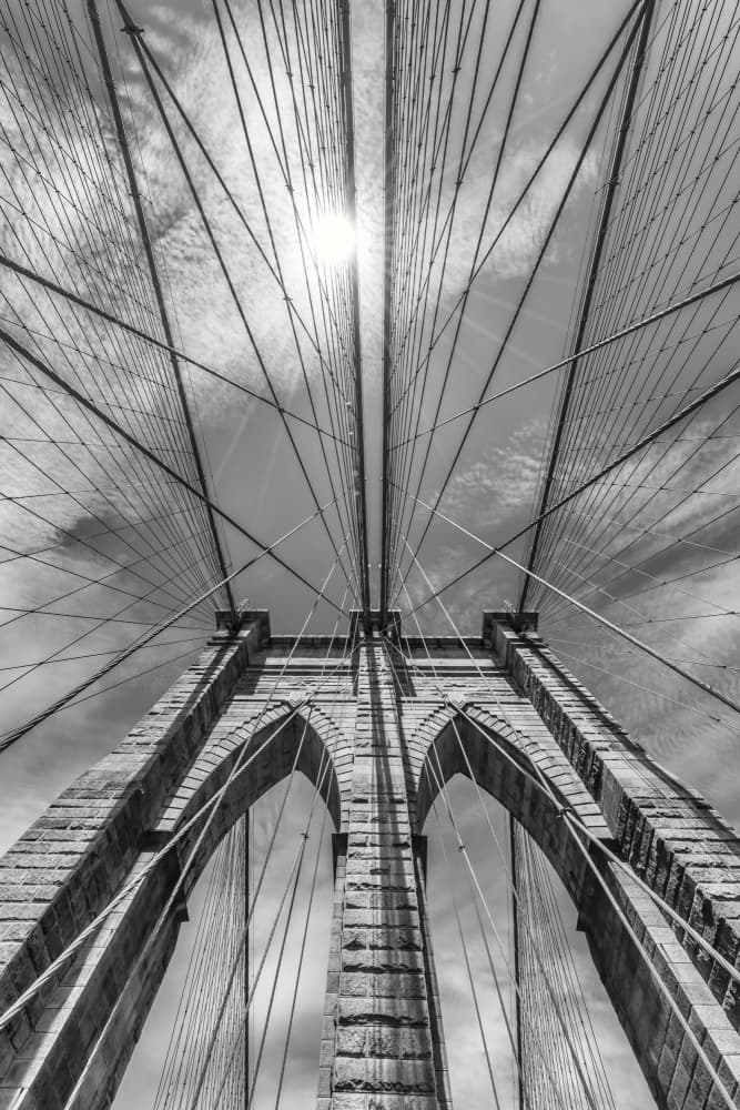Majestic Brooklyn Bridge Arches by Melanie Viola — canvas wall art