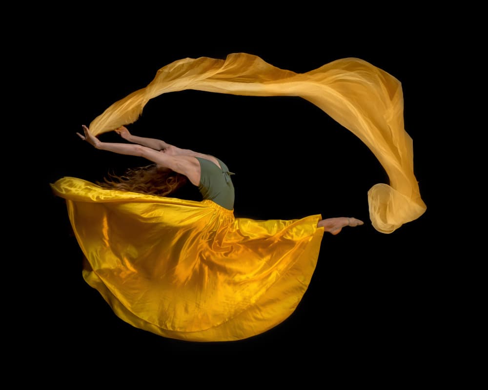Dynamic Yellow Dance by Svetlana Kirzh — canvas wall art