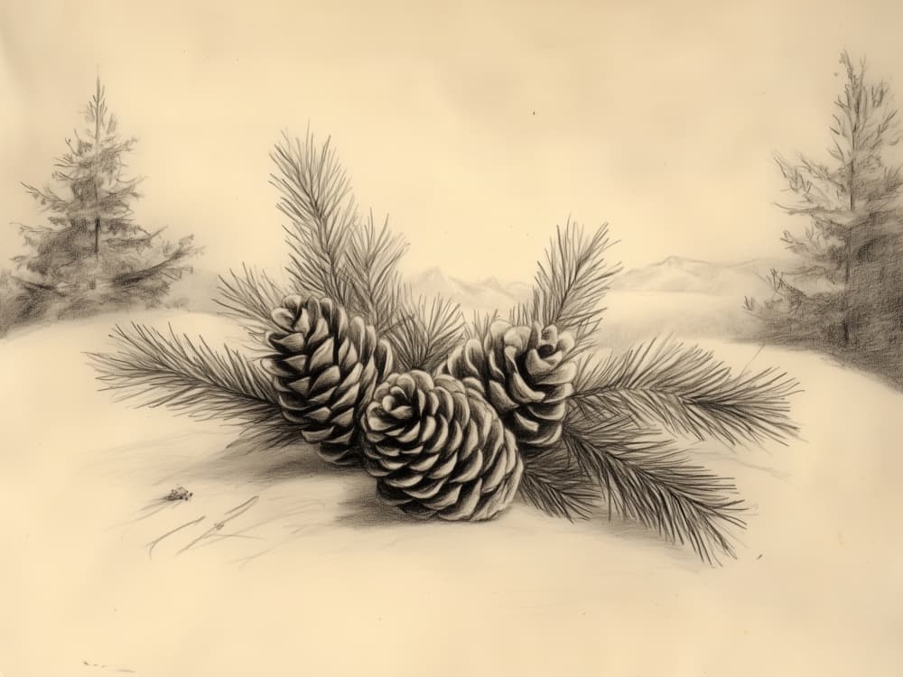 Winter Pinecones on Snow by Jolly and Dash — canvas wall art