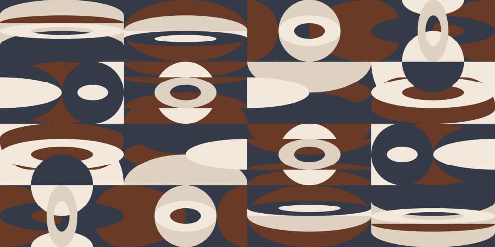 Modern Abstract Circles by Dina Dankers — canvas wall art