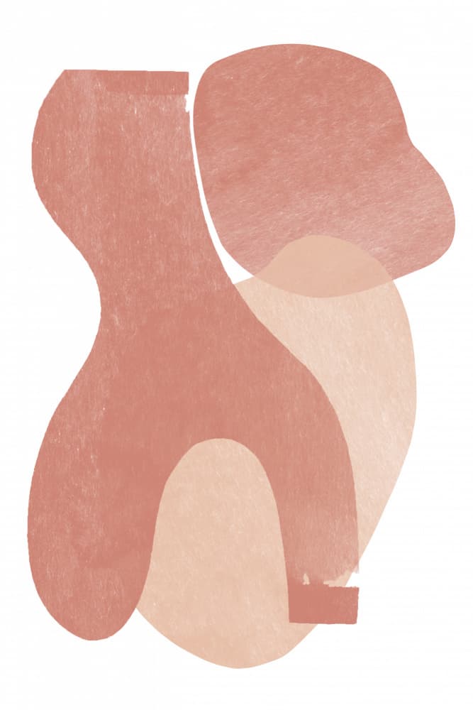 Peach Paper Cut Composition No.2 by THE MIUUS STUDIO — canvas wall art