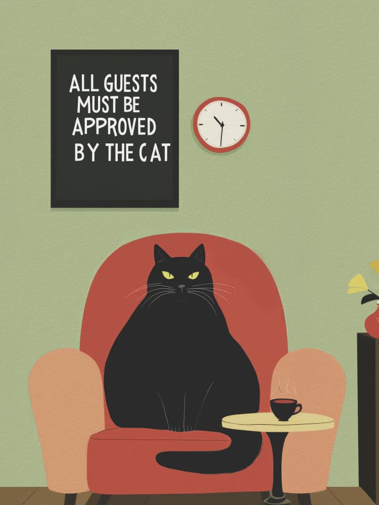 Cat's House Rules by Andreas Magnusson — canvas wall art