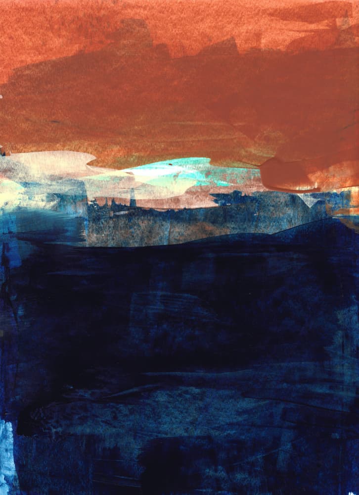 Abstract Sunset Seascape by Simona Gocan — canvas wall art