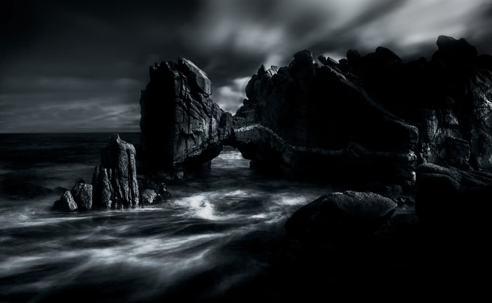 Dark Sea Arch by Allen SDCA — canvas wall art
