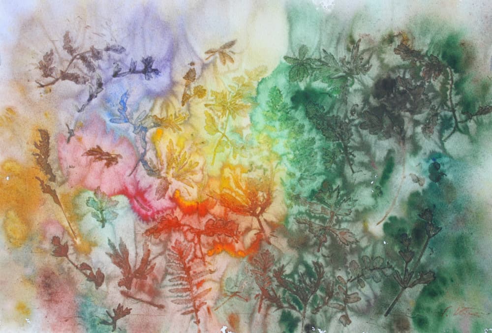 Vibrant Botanical Rainbow by Georgi Kostov — canvas wall art