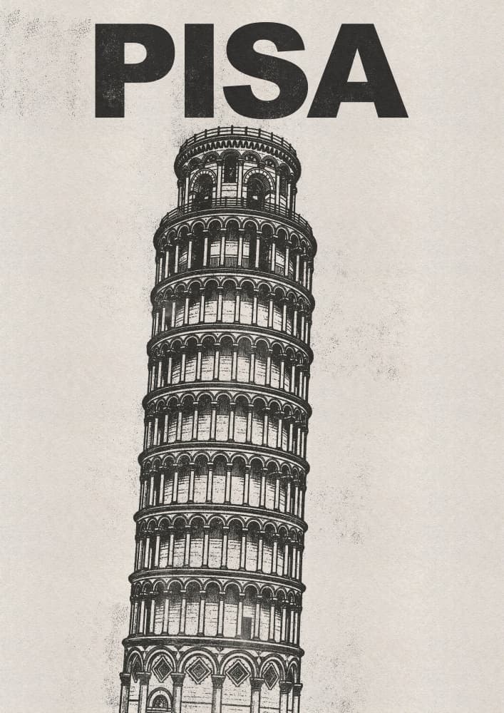 Leaning Pisa Tower by Nicholas — canvas wall art