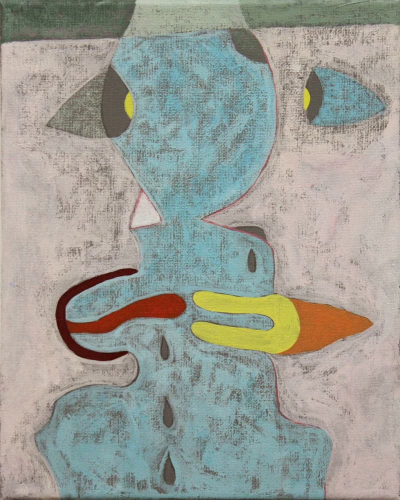 Whimsical Blue Figure by Fedele Frost — canvas wall art
