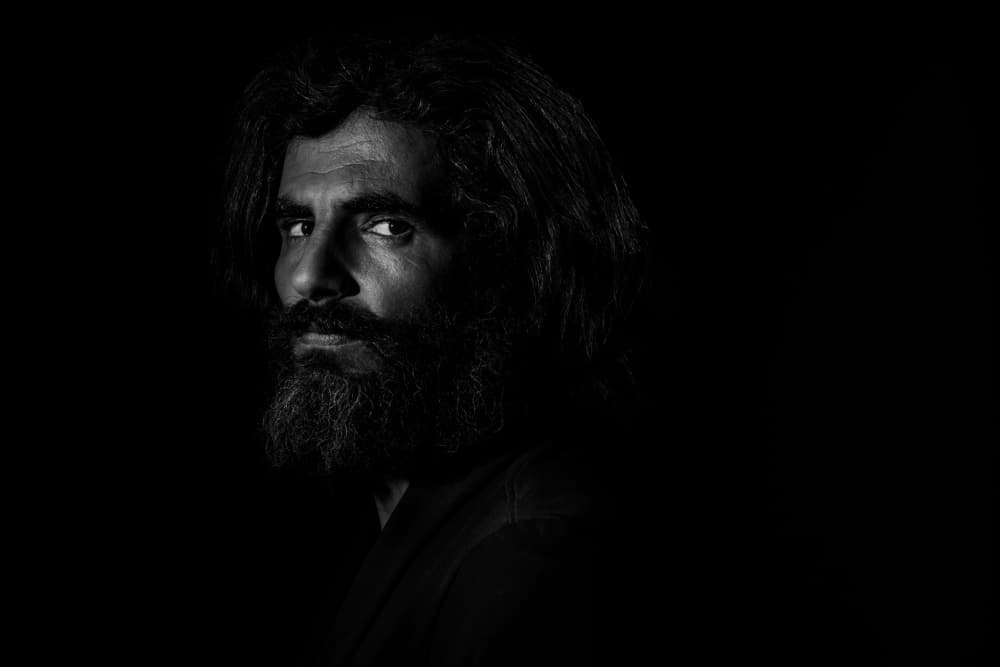 Dark Bearded Portrait by Eyal Amer — canvas wall art