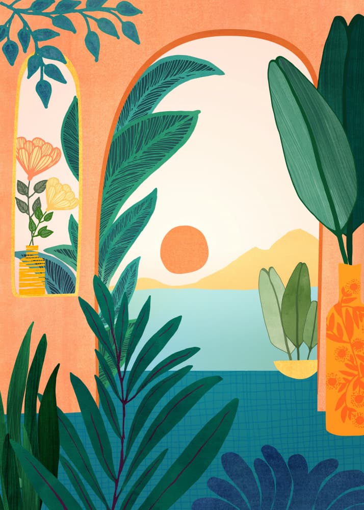 Ocean View Sunset by Kristian Gallagher — canvas wall art