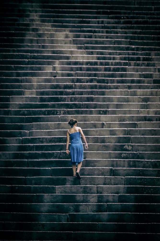 Solitary Steps Up by Haruyo Sakamoto — canvas wall art