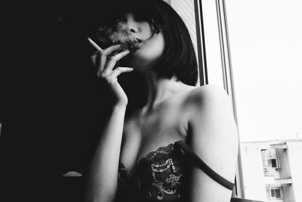 Pensive Smoke Break by Takaaki Ishikura — canvas wall art