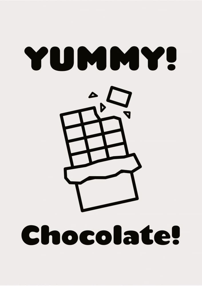 Yummy Chocolate Bar by FINE FINE STUFF — canvas wall art