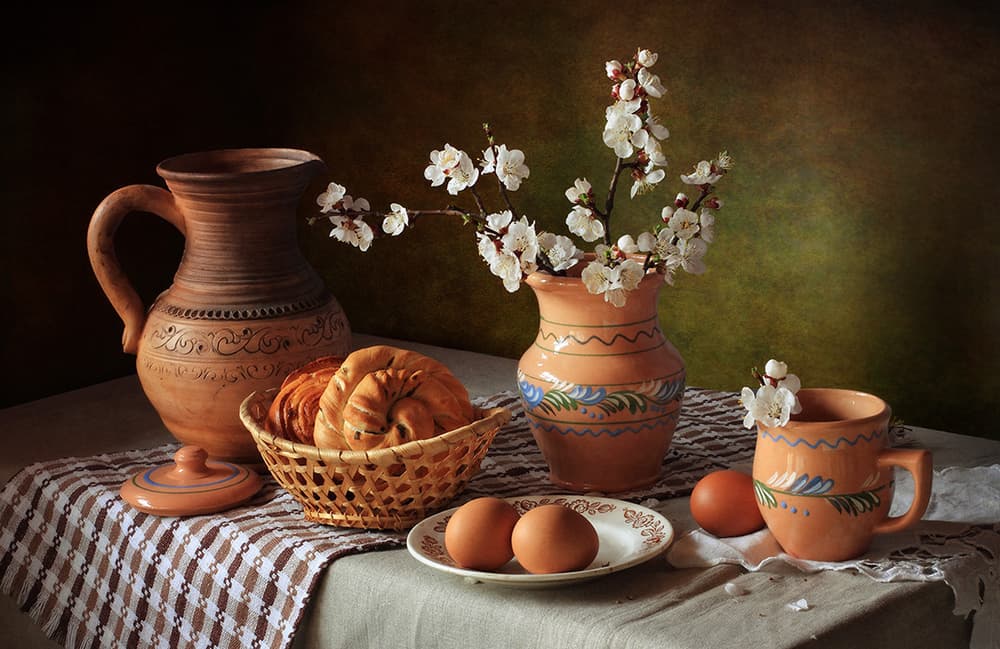 Rustic Spring Breakfast by Tatyana Skorokhod — canvas wall art