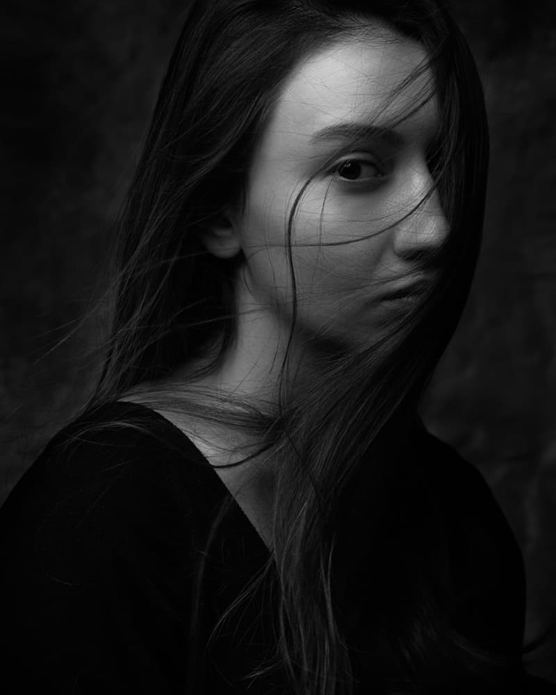 Mysterious Woman Portrait by Mehdi Mokhtari — canvas wall art