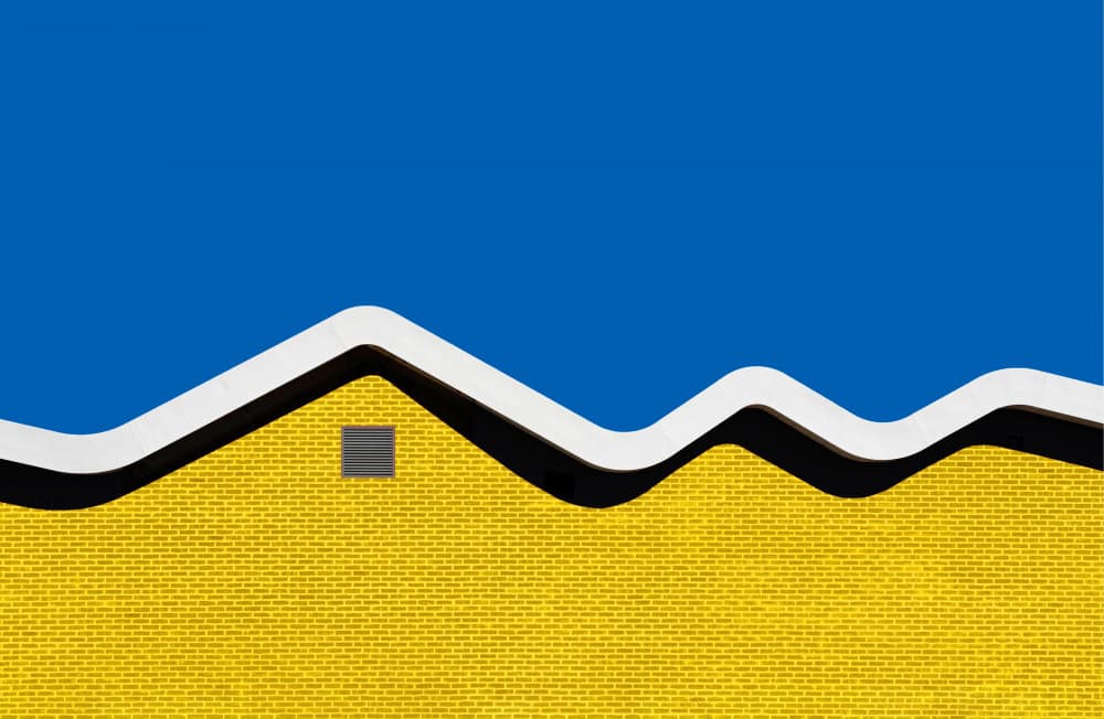 Wavy Yellow Architecture by Arnon Orbach — canvas wall art
