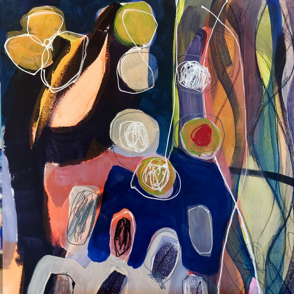Dynamic Abstract Shapes by Monika Riethmueller — canvas wall art