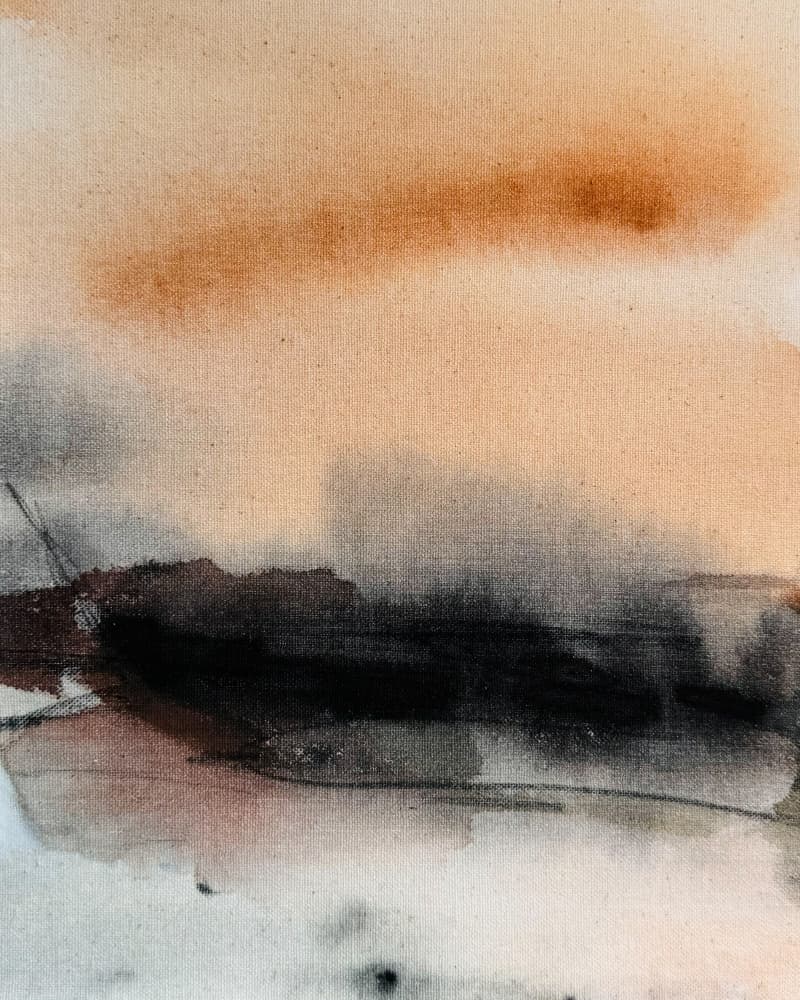 Moody Abstract Landscape by Arohika Verma — canvas wall art