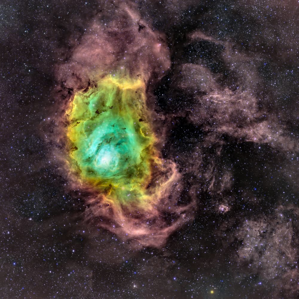 Vibrant Cosmic Nebula by TaranSohal — canvas wall art