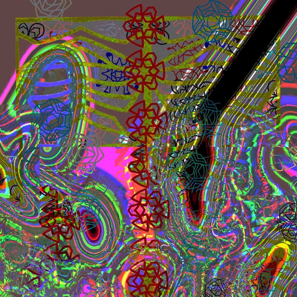 Psychedelic Glitch Patterns by Vivian Kim — canvas wall art