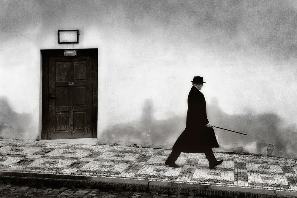 Solitary Man Old Street by Jan Donckers — canvas wall art