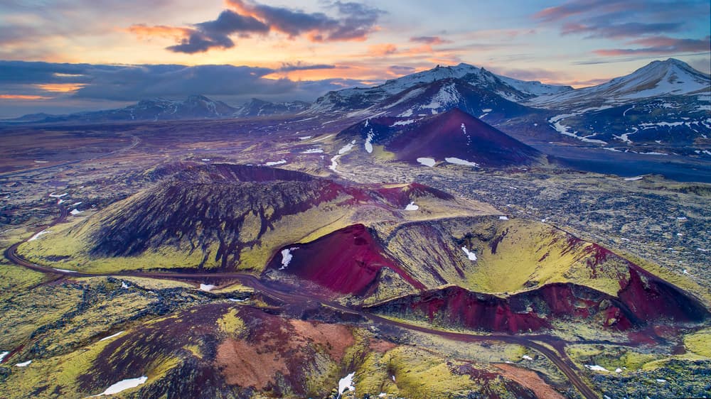 Colorful Volcanic Landscape by John Fan — canvas wall art