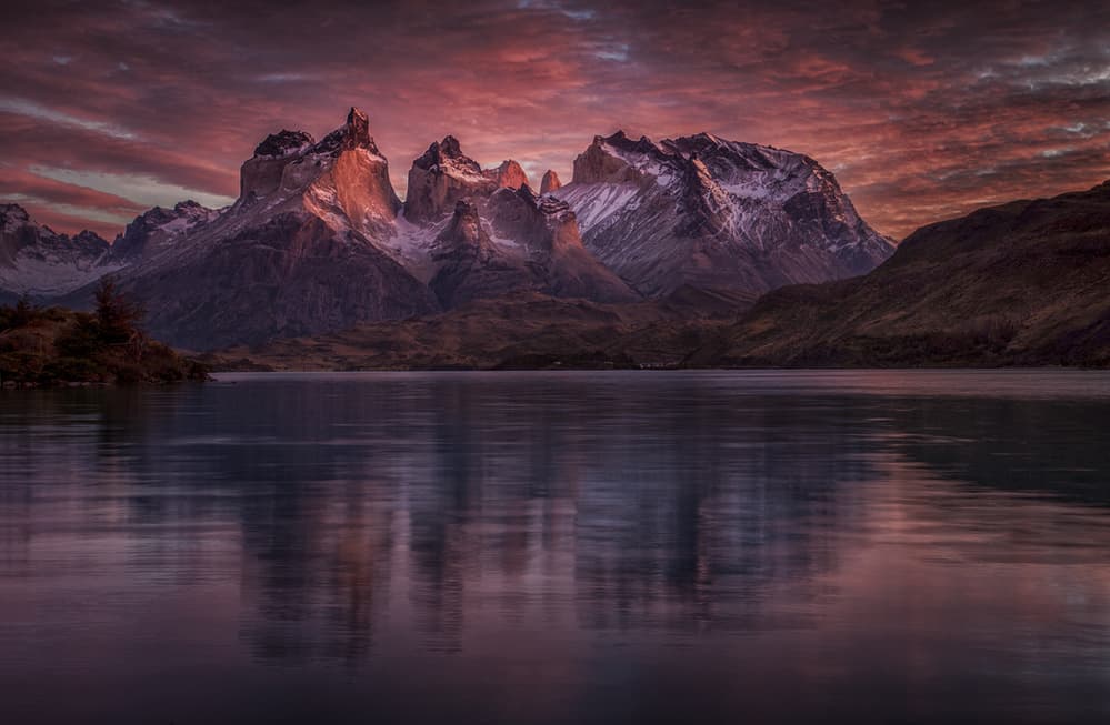 Patagonia Mountain Glow by Peter Svoboda MQEP — canvas wall art
