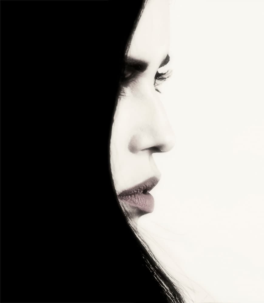Striking Female Profile by Larry Deng APA — canvas wall art