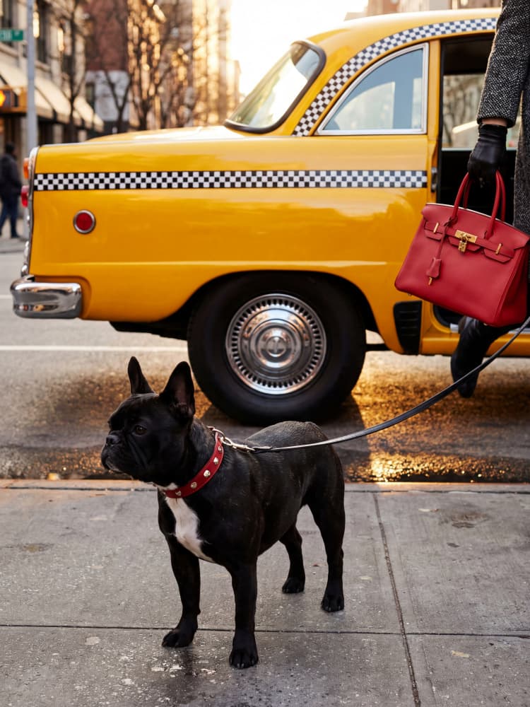 Urban Dog Red Bag by Andreas Magnusson — canvas wall art