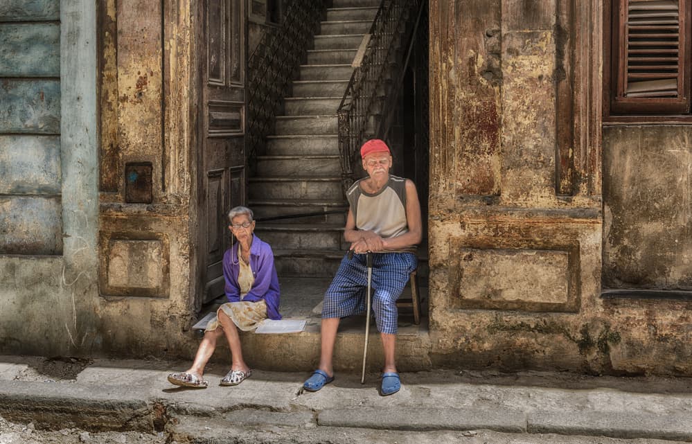 Elderly Cuban Life by Els Keurlinckx — canvas wall art