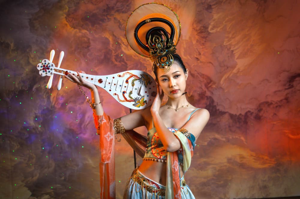 Celestial Pipa Dancer by John Yuk Kong Chung — canvas wall art