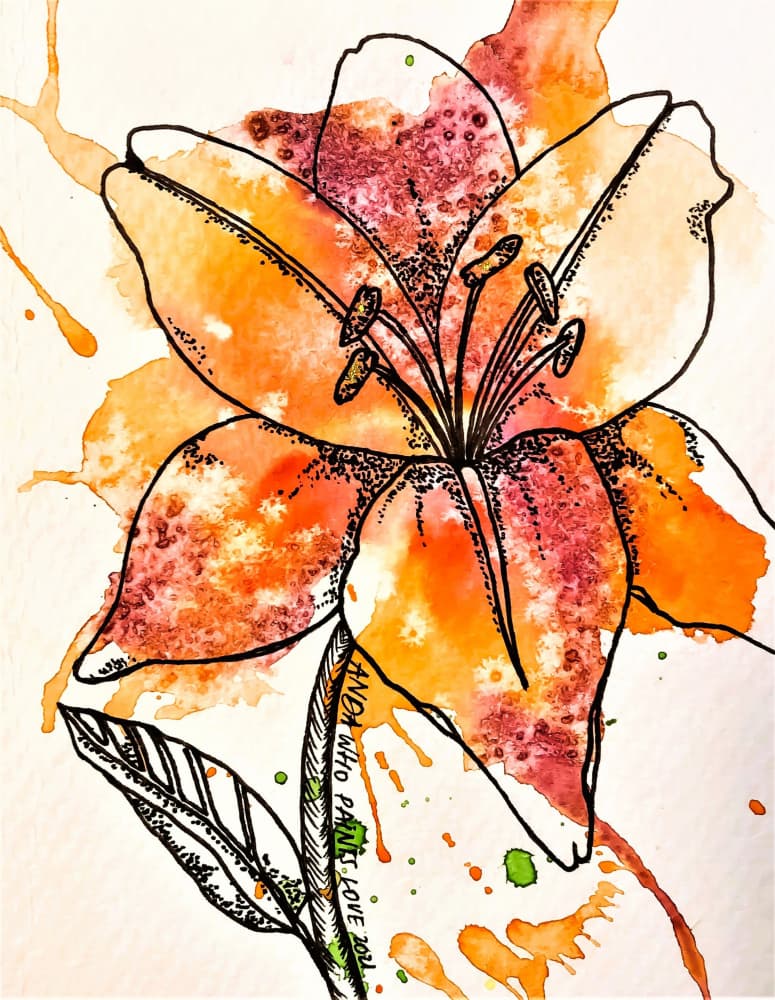 Vibrant Orange Lily by Anda Bieza — canvas wall art
