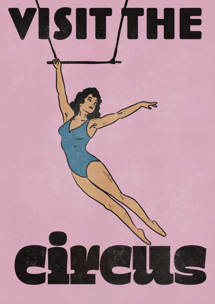 Vintage Circus Performer by Nicholas — canvas wall art