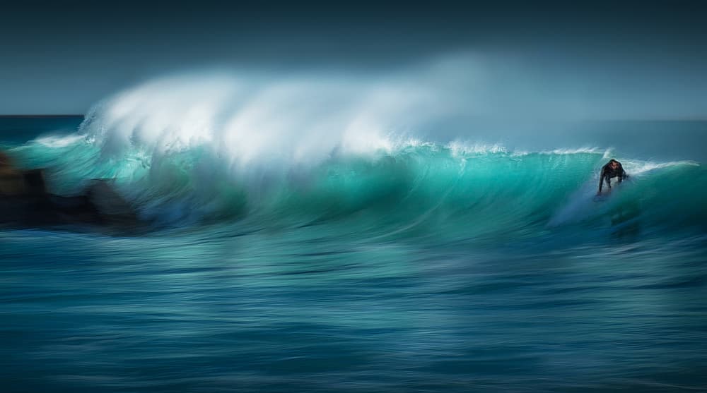 Dynamic Ocean Surfer by Paolo Lazzarotti — canvas wall art