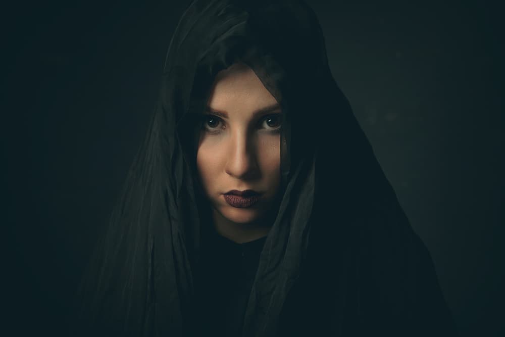 Mysterious Veiled Woman by Mehdi Mokhtari — canvas wall art